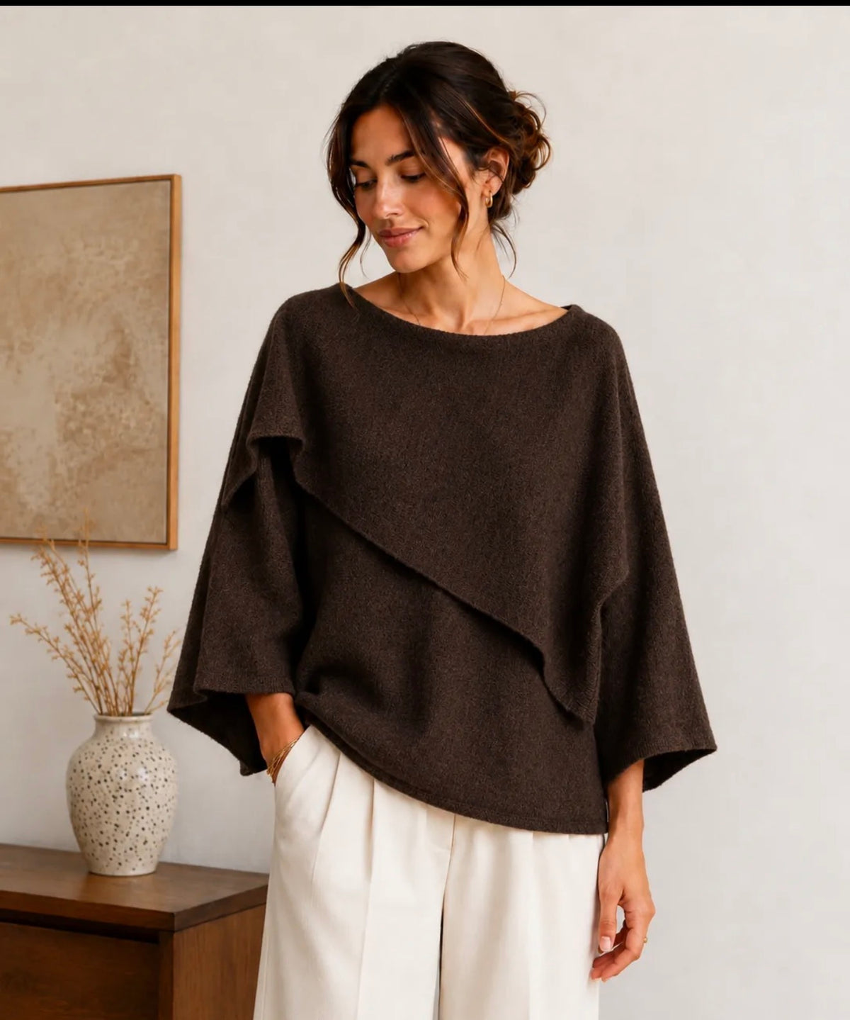 Chocolate Cape Sweater