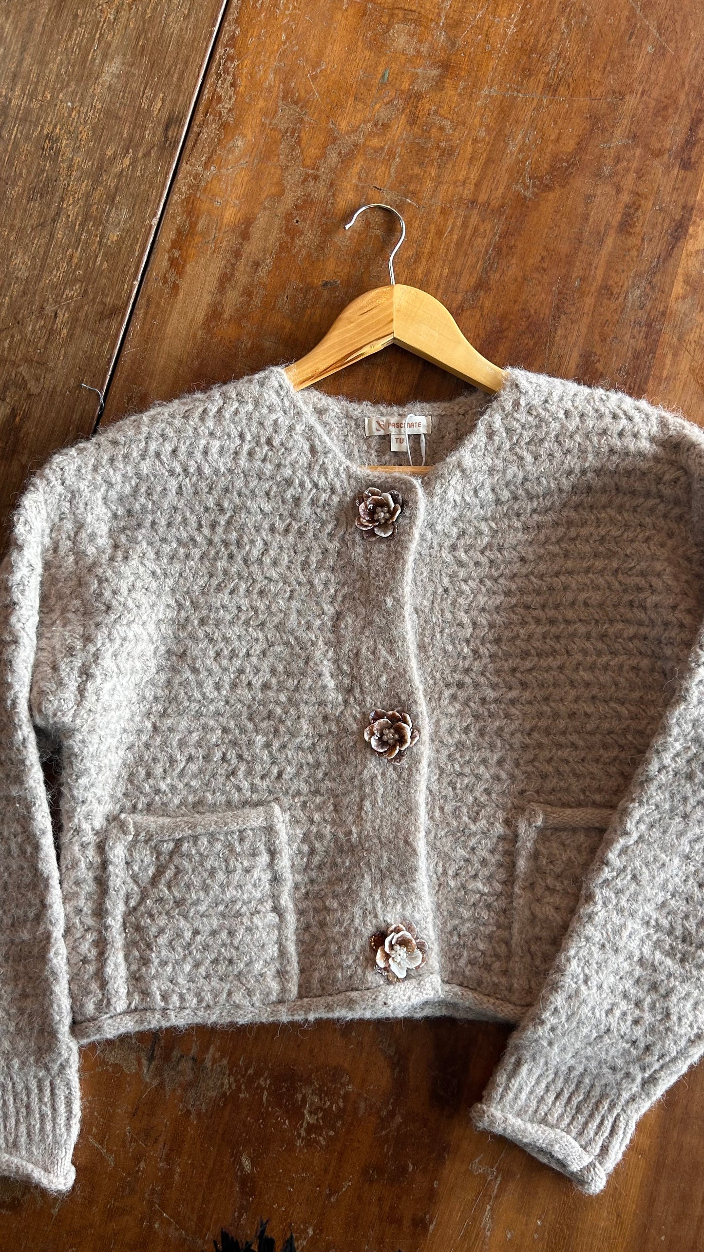 Flower Button Cardigan