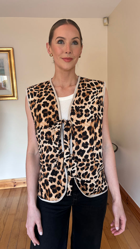 Leopard Print Waistcoat