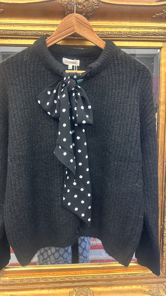 Cardigan Spotty Bow Tie