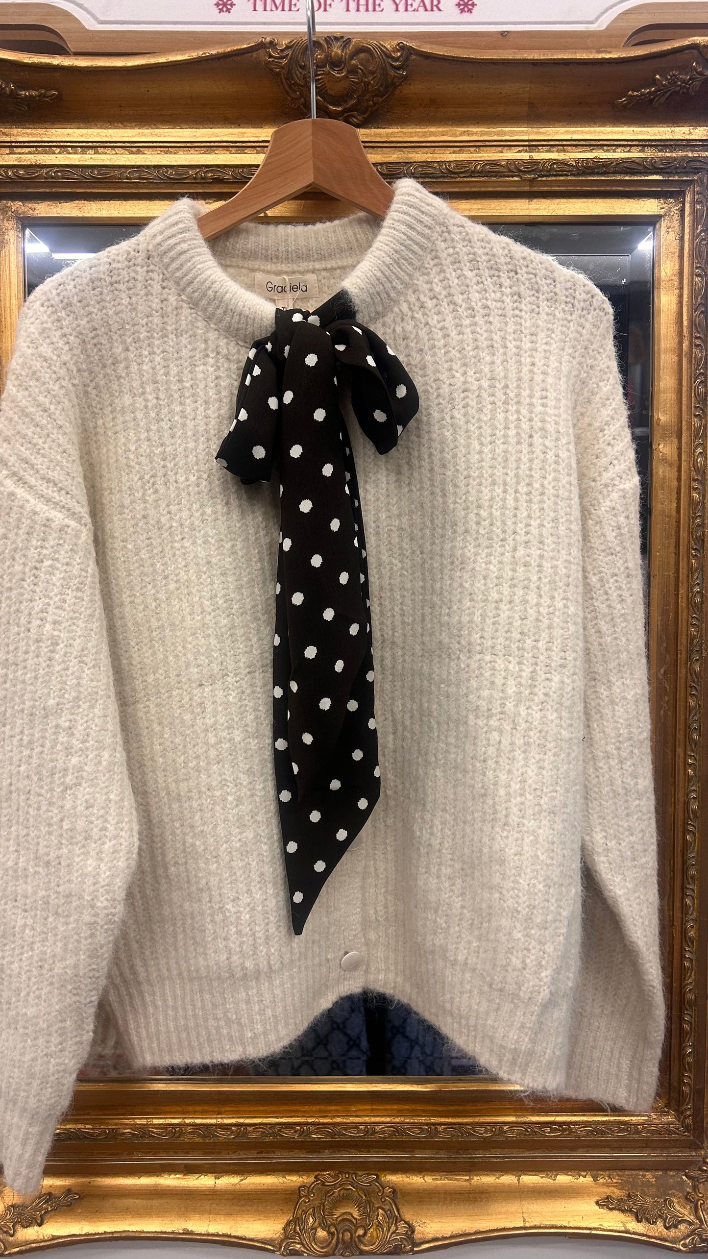 Cardigan Spotty Bow Tie
