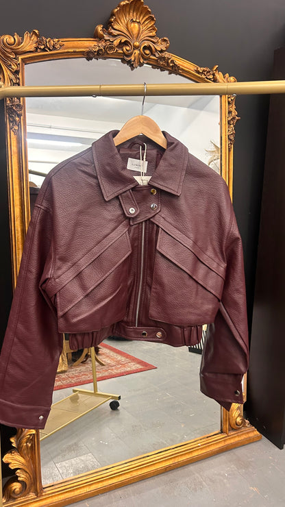 Bordeaux Cropped Bomber