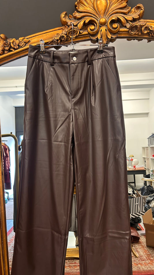Faux Leather Trouser