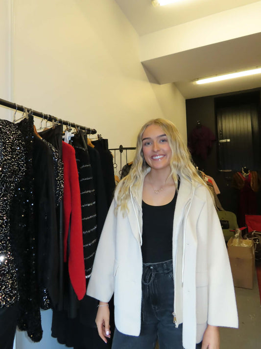 Cream Double Layer Jacket