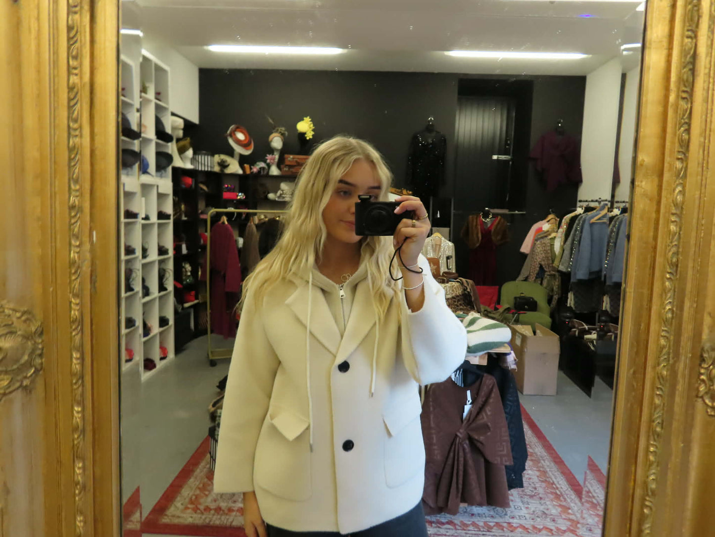 Cream Double Layer Jacket