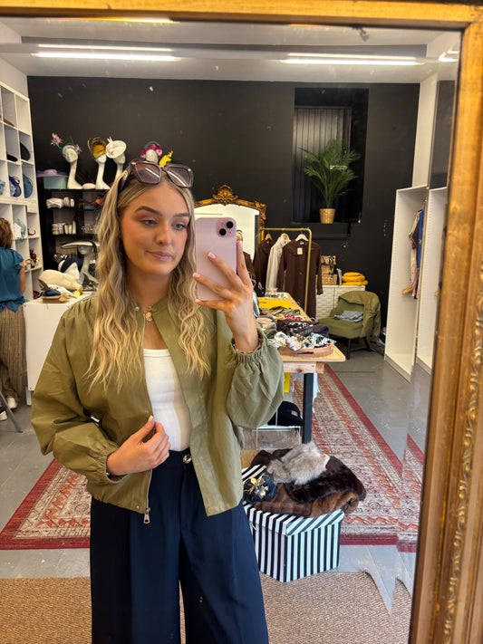 Leather Look Bomber Jacket