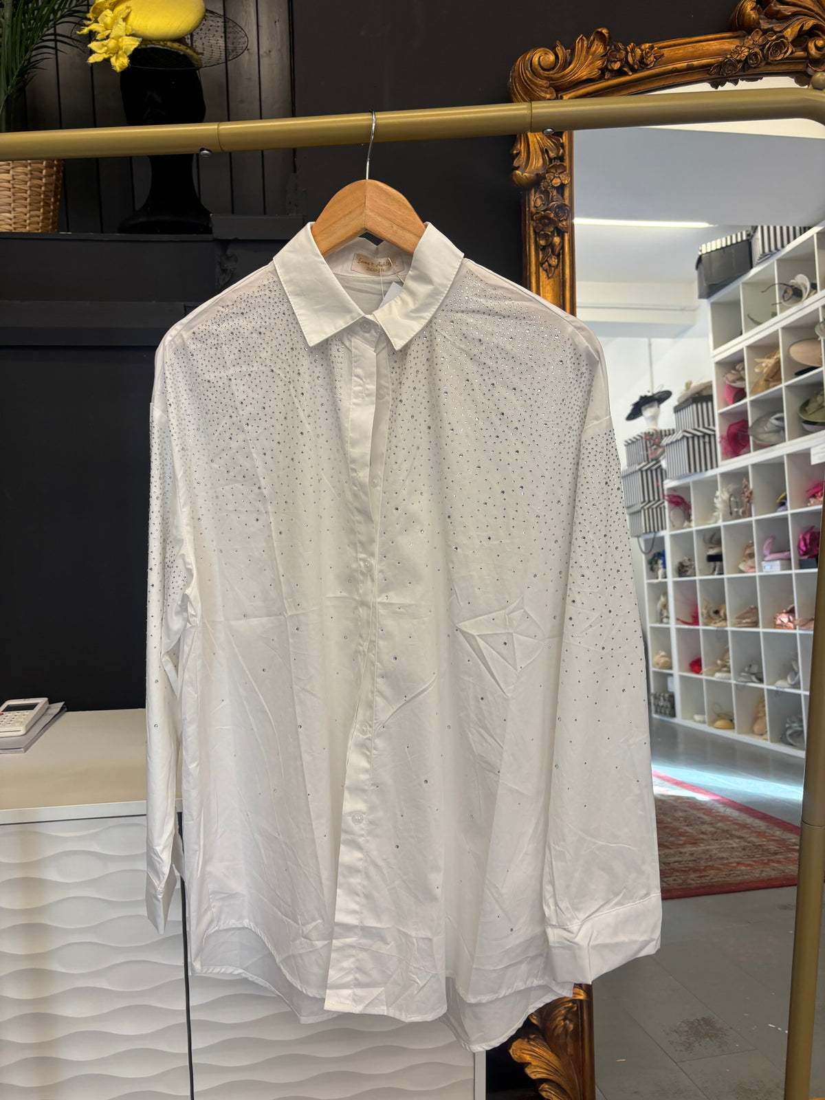 White shirt with sparkle detail