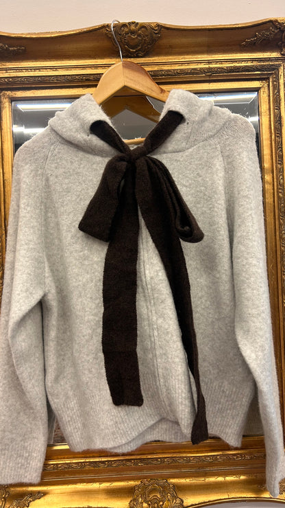 Bow Tie Knit Hoodie